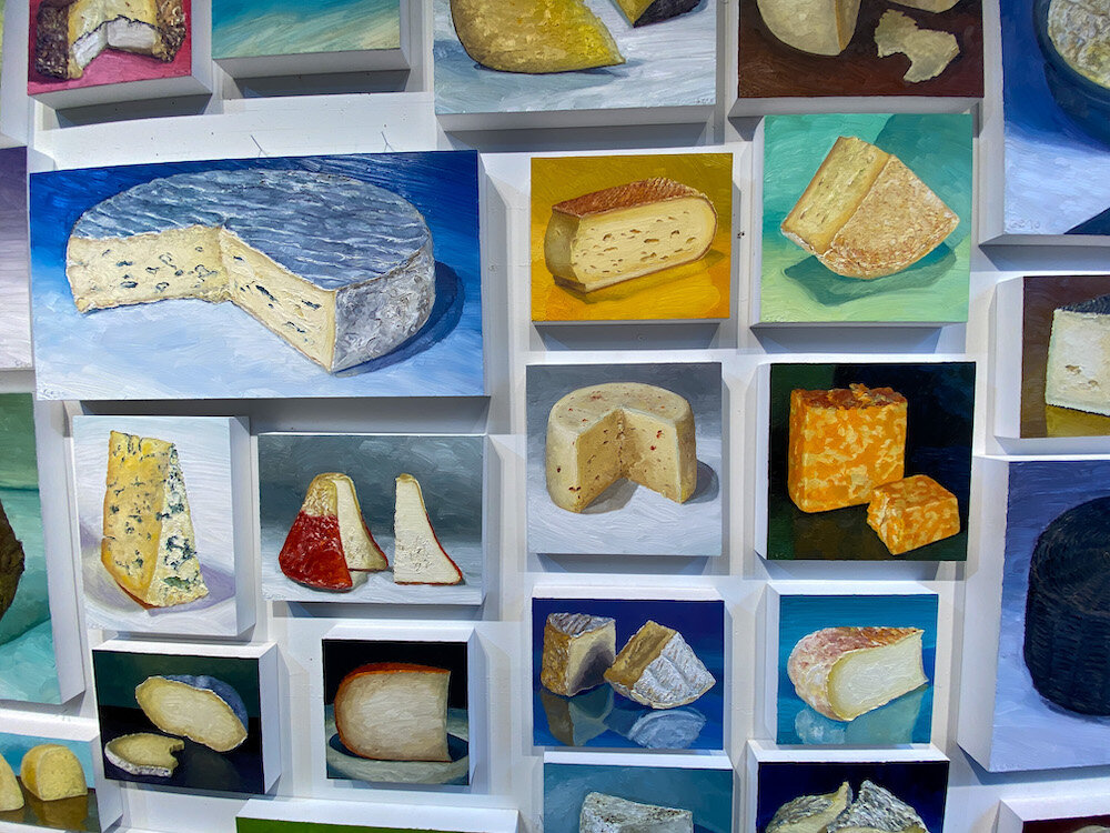 Pinturas de queso de Mike Geno, cortesía del artista.
