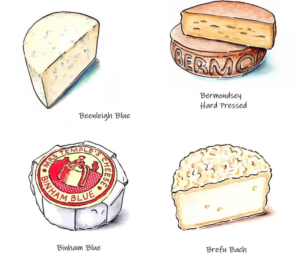 Cuatro quesos británicos