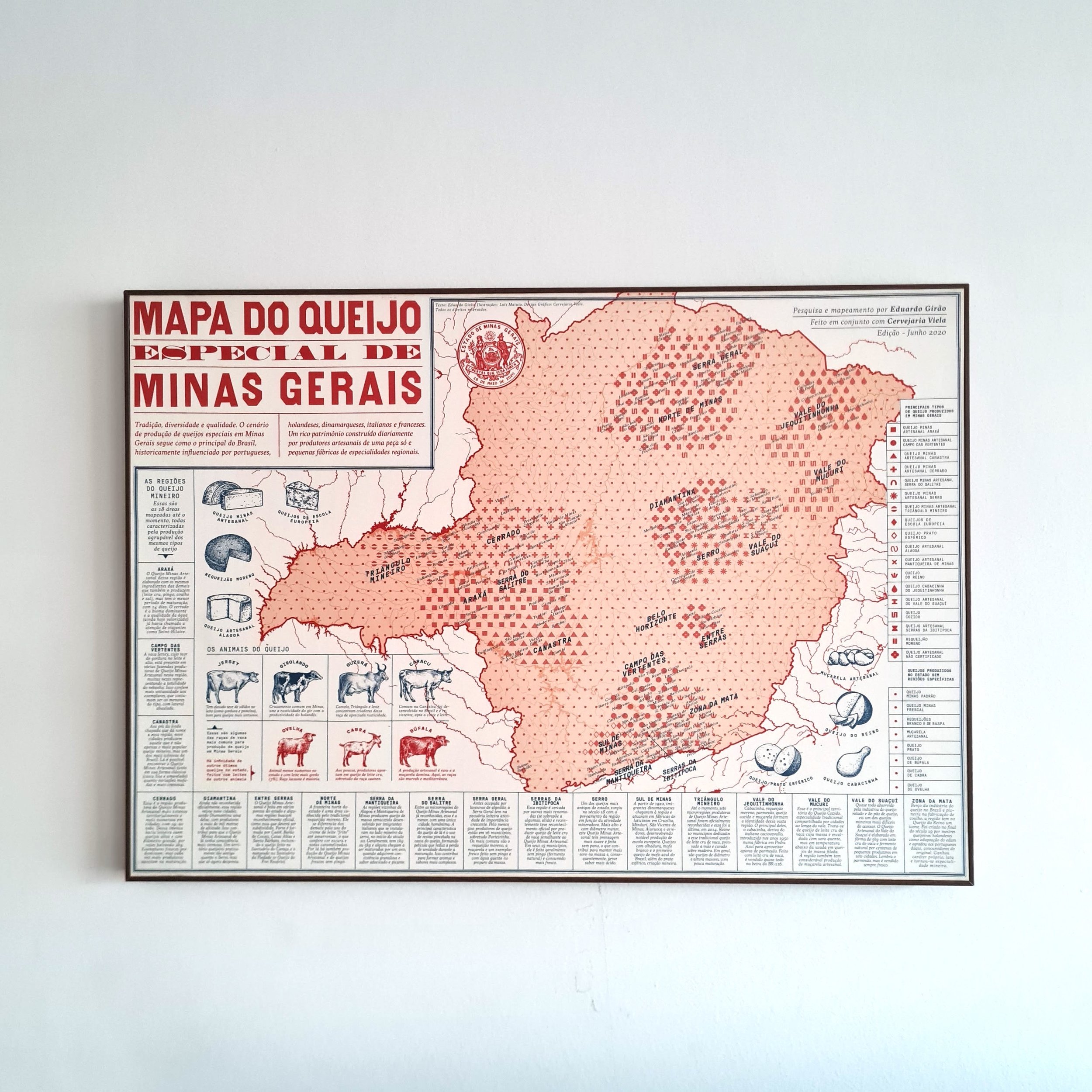 Mapa de quesos de Minas Gerais