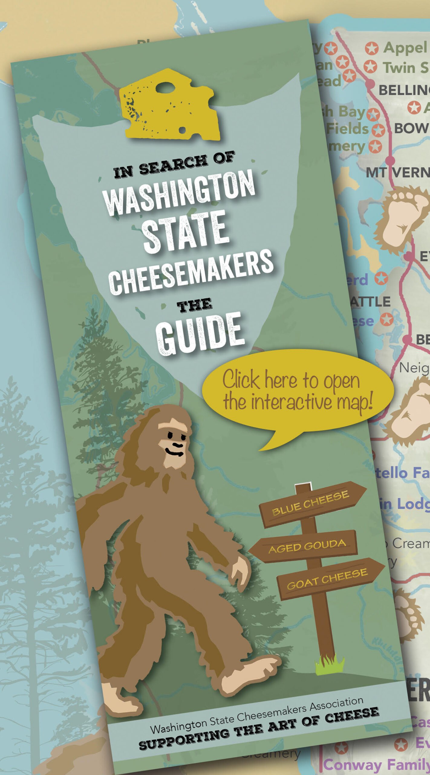 Mapa de quesos de Washington
