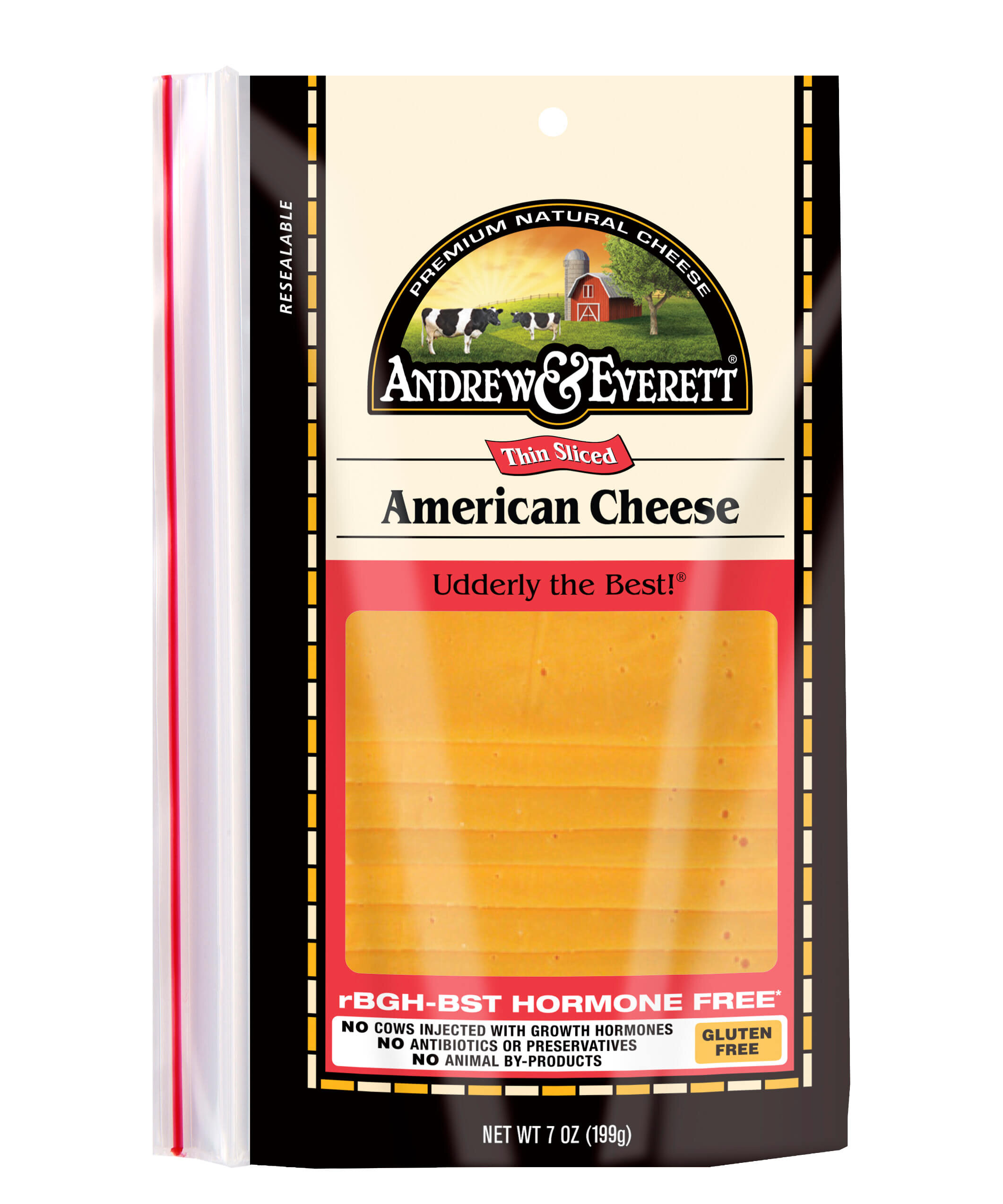 Foto de queso americano cortesía de Andrew &  Everett