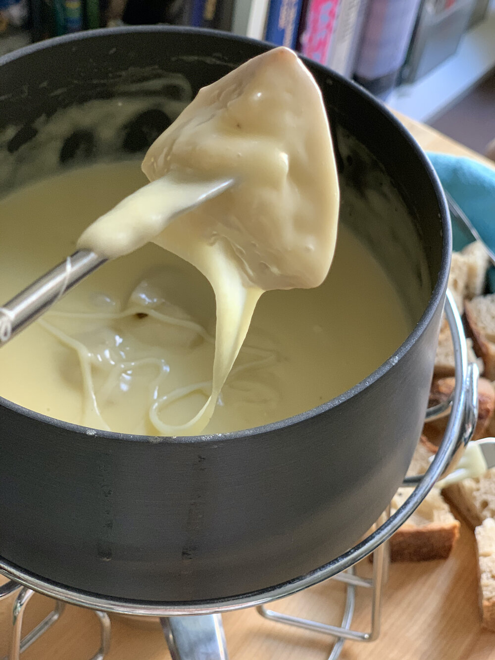 Receta fondue de queso suiza