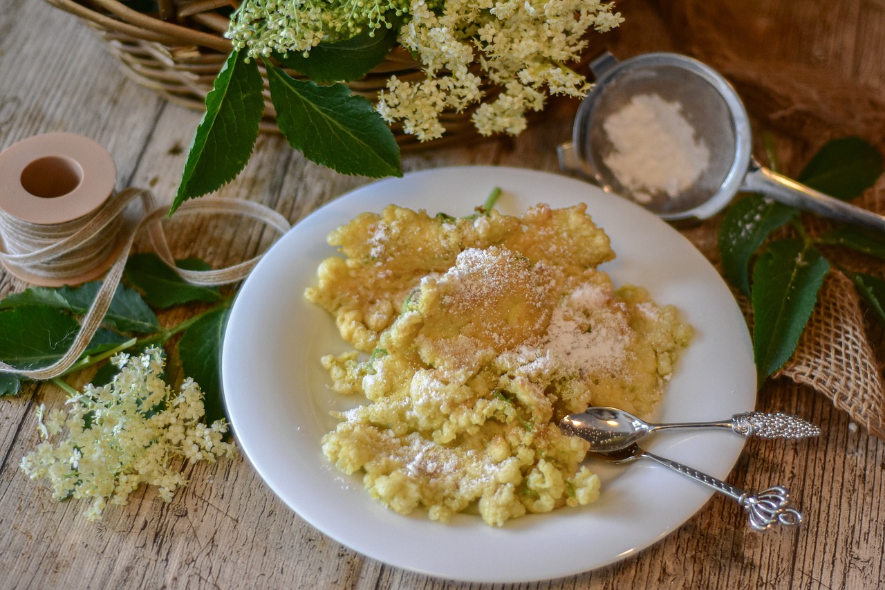 Plato de flor de saúco